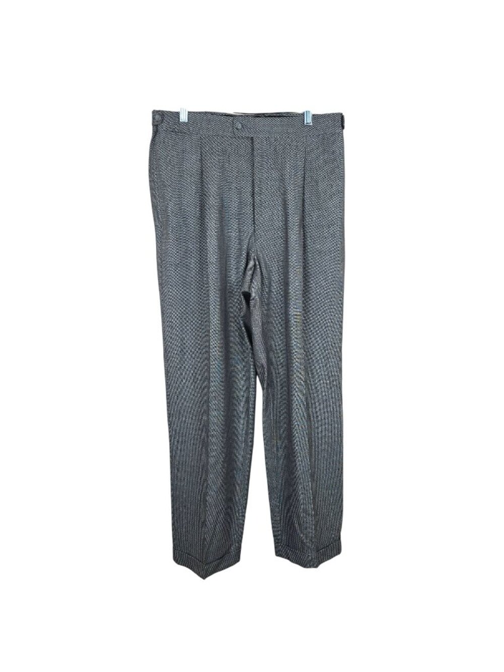 Bernard Zins Paris Mens Wool Pleated Dress Pants Gray 34 Made In France